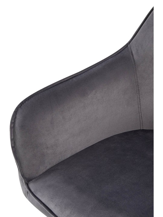 Lot de 2 chaises de salle à manger Boise velours, gris foncé Lot de 2 chaises de salle à manger Boise velours, gris foncé