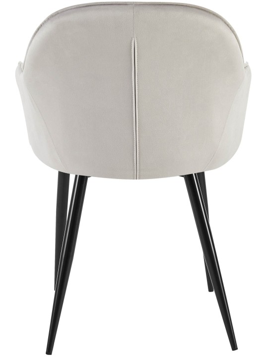 Lot de 2 chaises de salle à manger Boise velours, gris