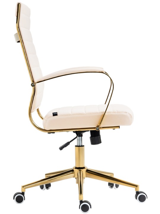 Chaise de bureau Havane simili cuir, crème Chaise de bureau Havane simili cuir, crème