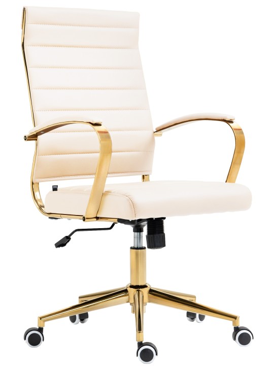 Chaise de bureau Havane simili cuir, crème Chaise de bureau Havane simili cuir, crème