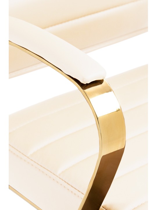 Chaise de bureau Havane simili cuir, crème Chaise de bureau Havane simili cuir, crème