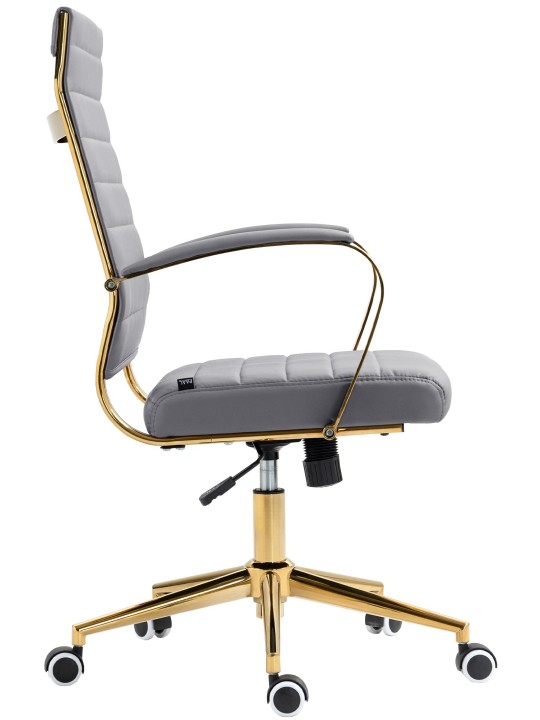 Chaise de bureau Havane simili cuir, gris Chaise de bureau Havane simili cuir, gris