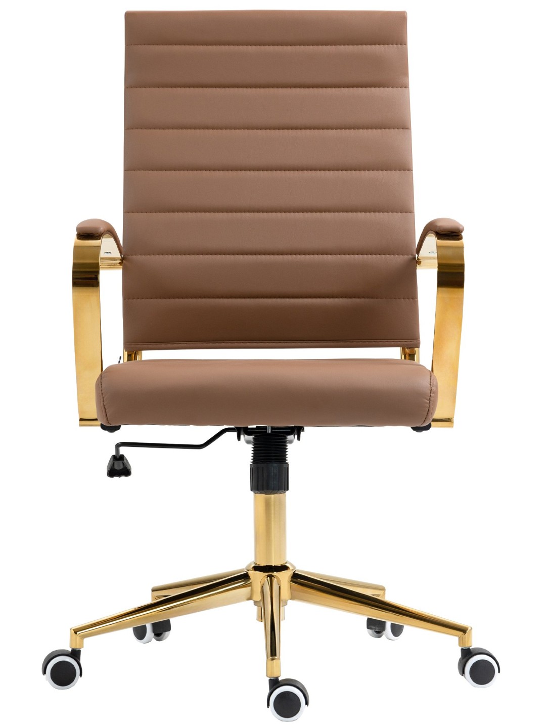 Chaise de bureau Havane simili cuir, brun clair