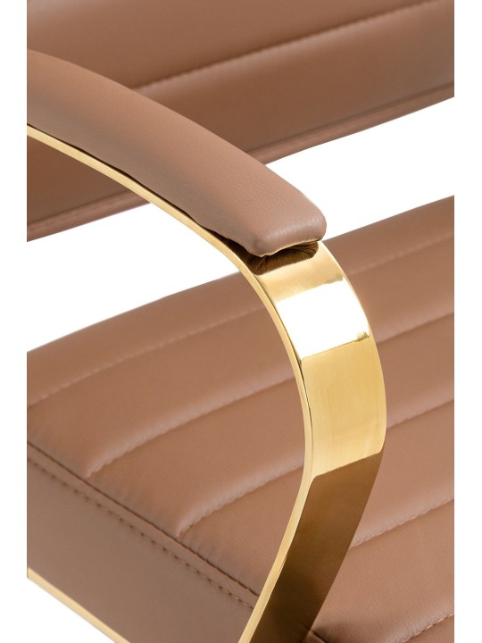 Chaise de bureau Havane simili cuir, brun clair Chaise de bureau Havane simili cuir, brun clair