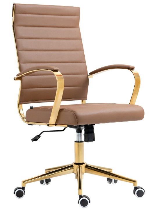 Chaise de bureau Havane simili cuir, brun clair Chaise de bureau Havane simili cuir, brun clair