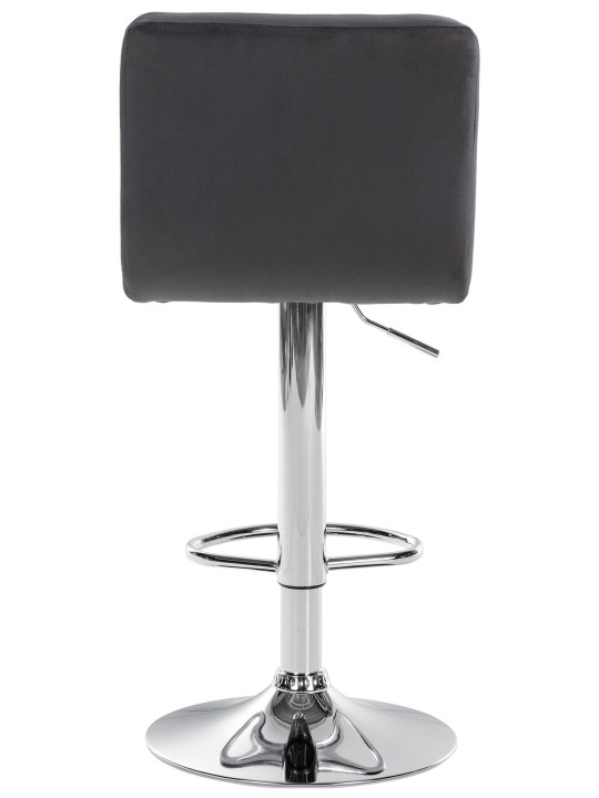 Tabouret de bar Peru velours chrome, noir Tabouret de bar Peru velours chrome, noir