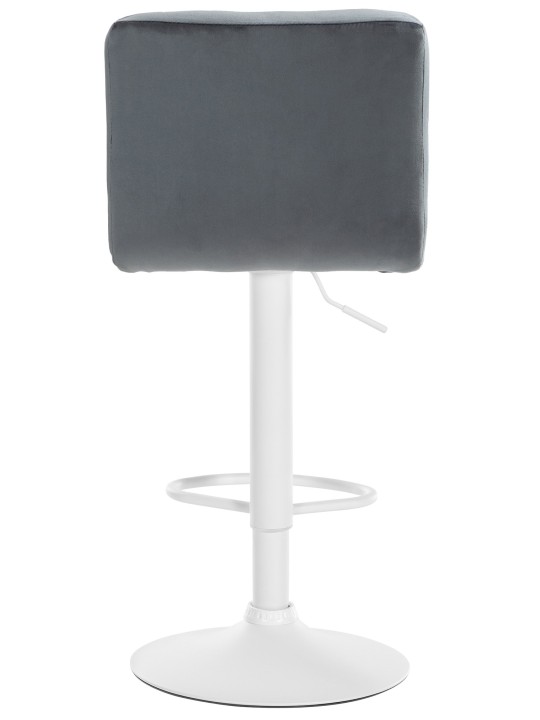 Tabouret de bar velours Pérou, gris foncé
