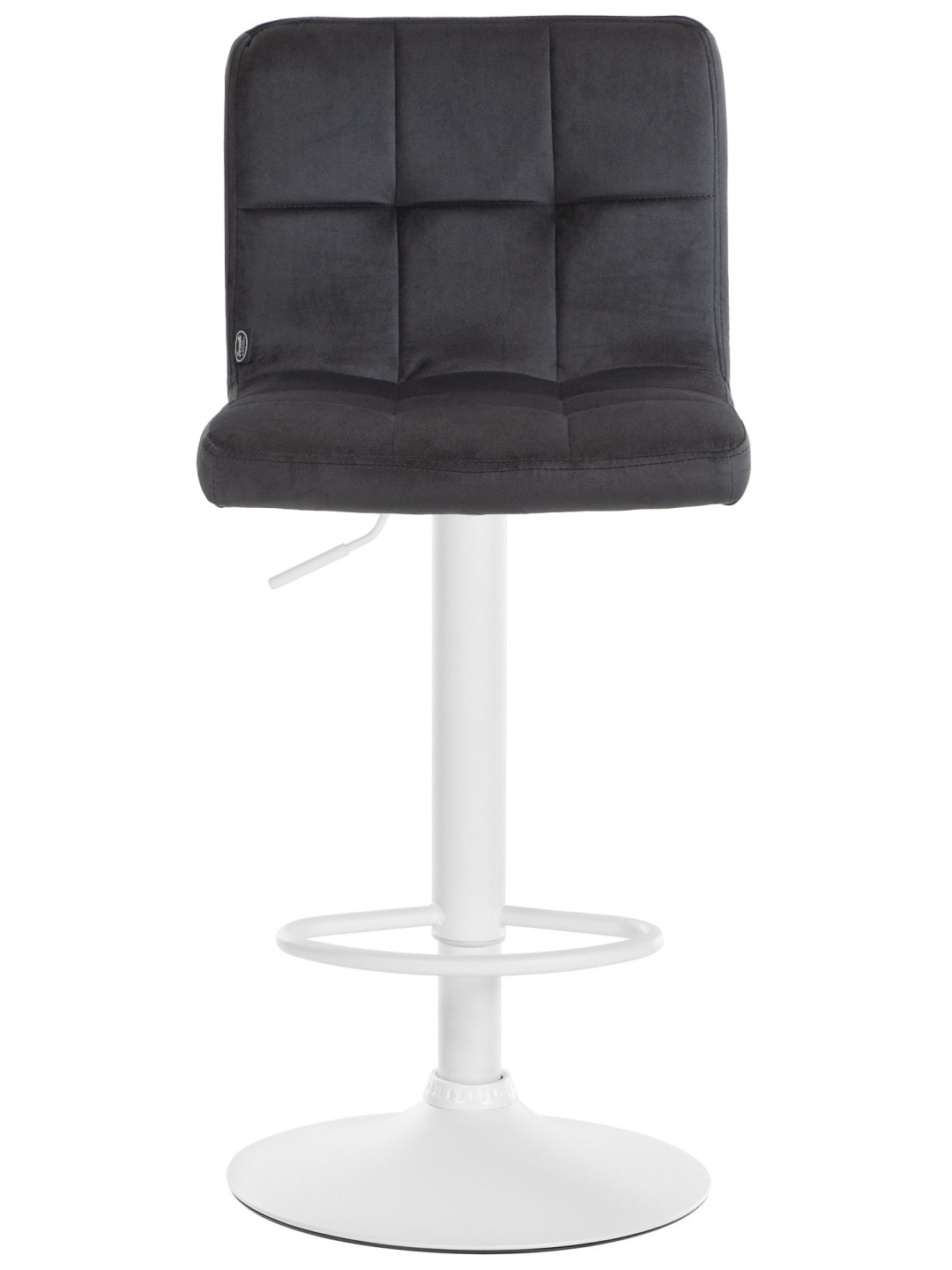 Tabouret de bar velours Pérou, noir