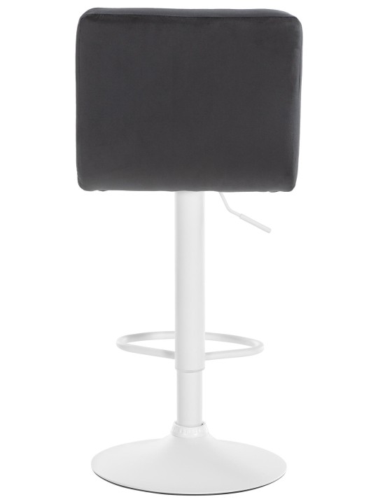 Tabouret de bar velours Pérou, noir