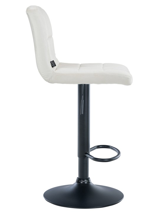 Tabouret de bar velours Pérou, crème