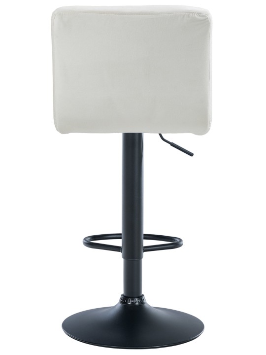 Tabouret de bar velours Pérou, crème