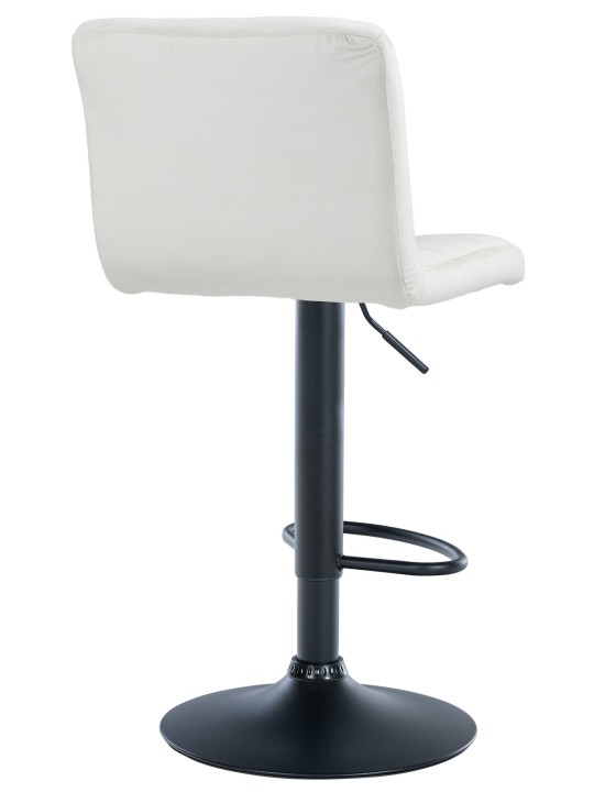 Tabouret de bar velours Pérou, crème