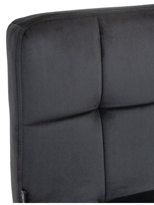 Tabouret de bar velours Pérou, noir