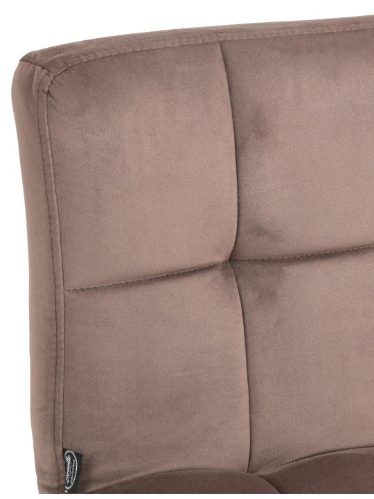 Lot de 2 tabourets de bar Peru velours chrome, brun