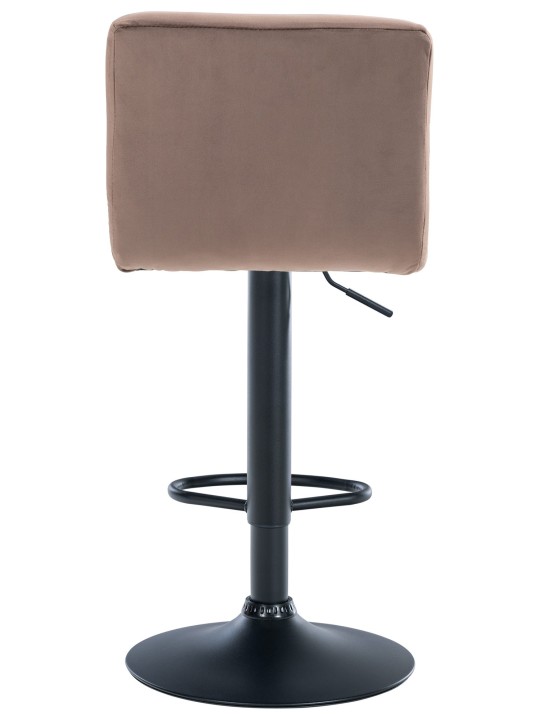 Lot de 2 tabourets de bar velours Pérou, brun