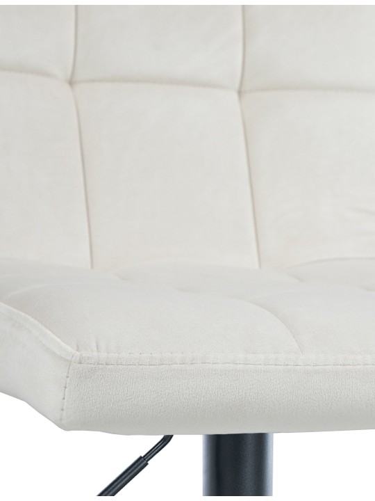 Lot de 2 tabourets de bar velours Pérou, crème