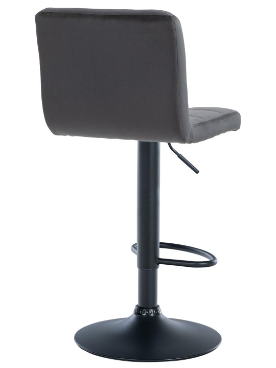 Lot de 2 tabourets de bar velours Pérou, noir