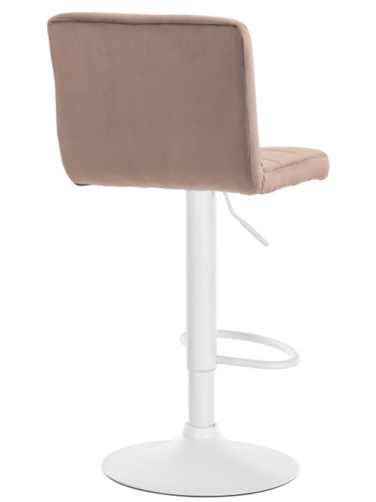 Lot de 2 tabourets de bar velours Pérou, brun
