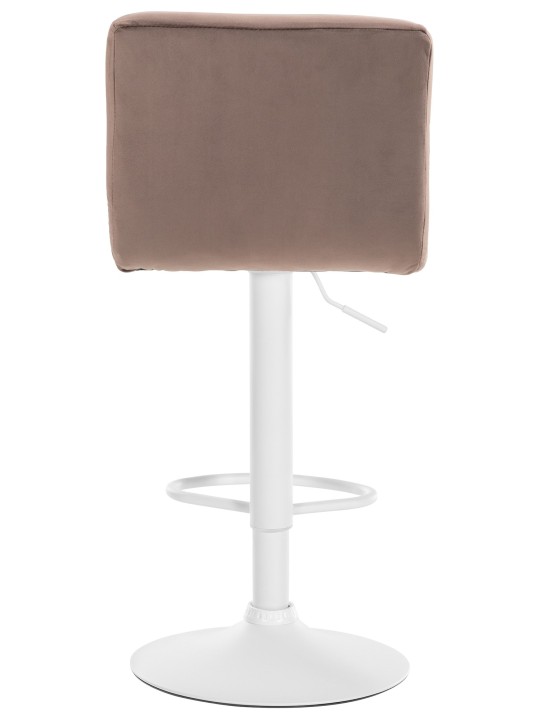 Lot de 2 tabourets de bar velours Pérou, brun