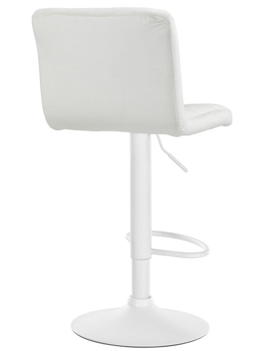 Lot de 2 tabourets de bar velours Pérou, crème
