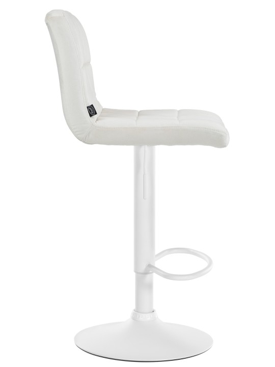 Lot de 2 tabourets de bar velours Pérou, crème