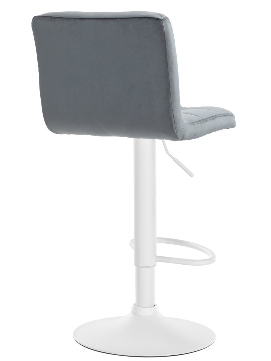 Lot de 2 tabourets de bar velours Pérou, gris foncé