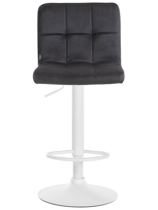 Lot de 2 tabourets de bar velours Pérou, noir