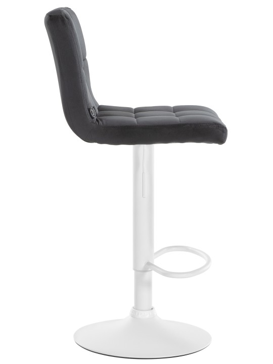 Lot de 2 tabourets de bar velours Pérou, noir
