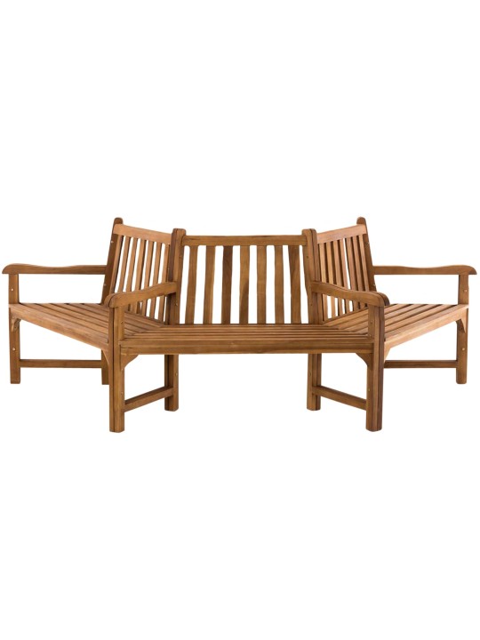 Banc d'arbre Kenna avec accoudoir semi-circulaire 250 cm, teck Banc d'arbre Kenna avec accoudoir semi-circulaire 250 cm, teck