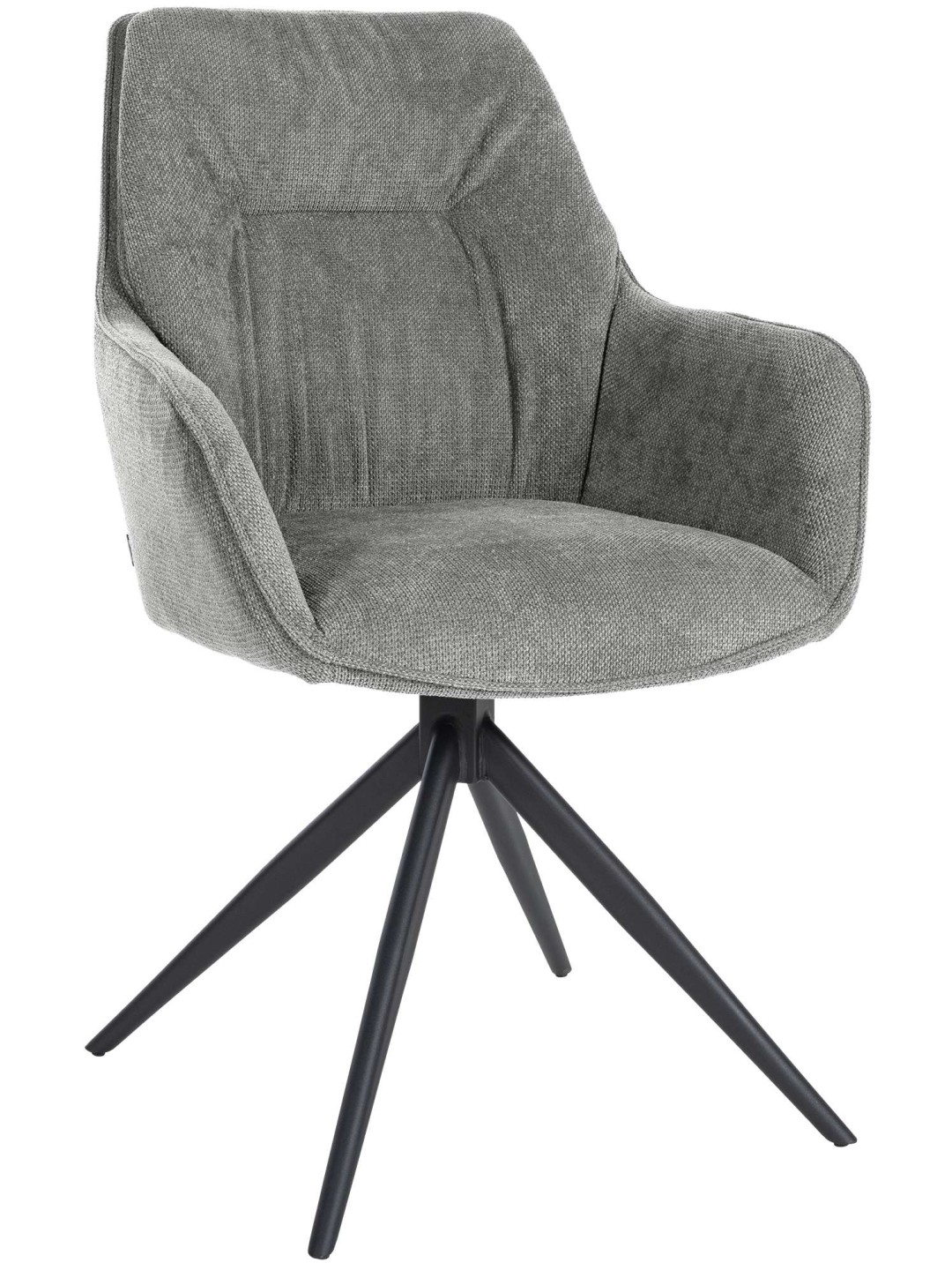 Chaise de salle à manger Jules tissu, gris