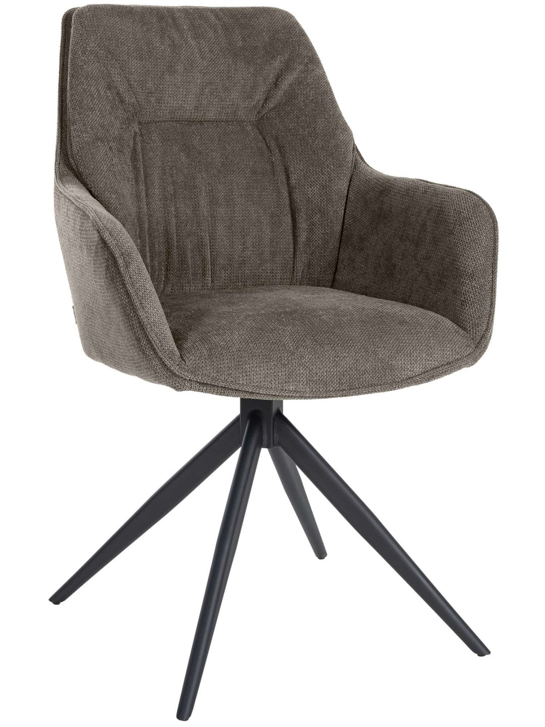 Chaise de salle à manger Jules tissu, gris foncé