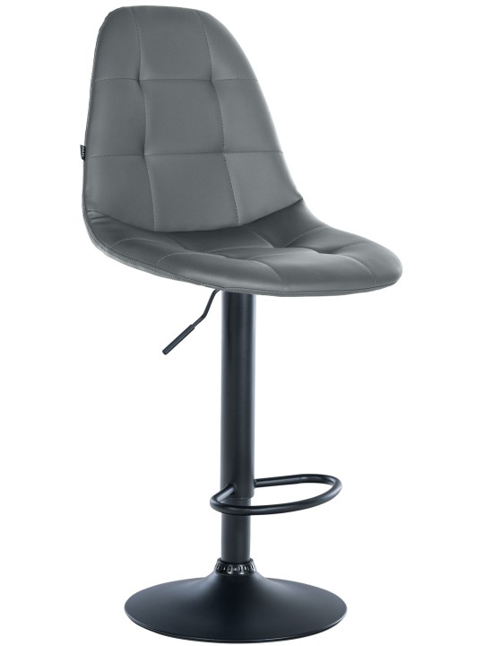 Tabouret de bar Elmore simili cuir B, gris Tabouret de bar Elmore simili cuir B, gris