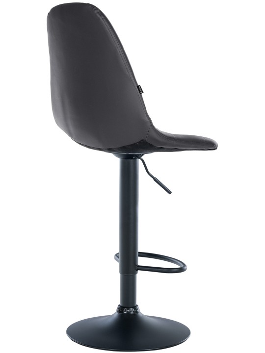 Tabouret de bar Elmore simili cuir B, noir