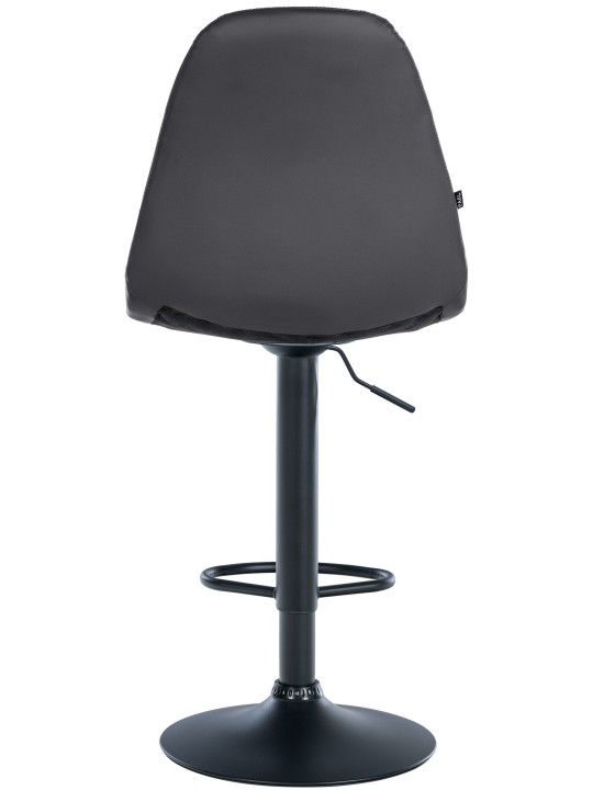 Tabouret de bar Elmore simili cuir B, noir