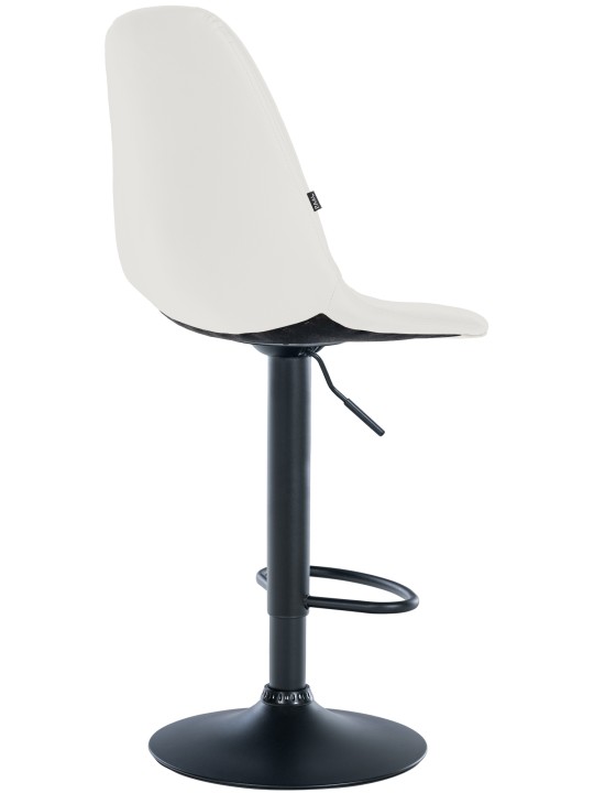 Tabouret de bar Elmore simili cuir B, blanc