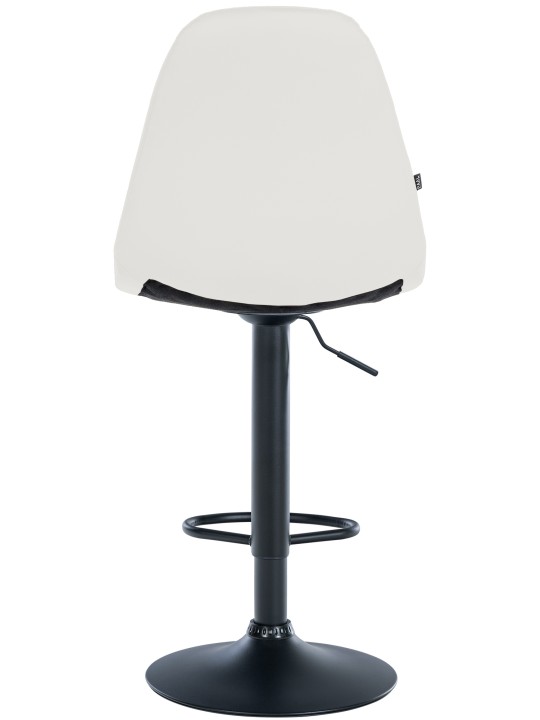 Tabouret de bar Elmore simili cuir B, blanc