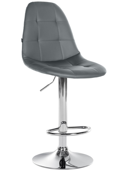 Tabouret de bar Elmore simili cuir C, gris