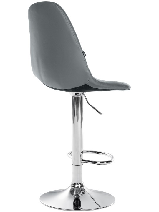 Tabouret de bar Elmore simili cuir C, gris