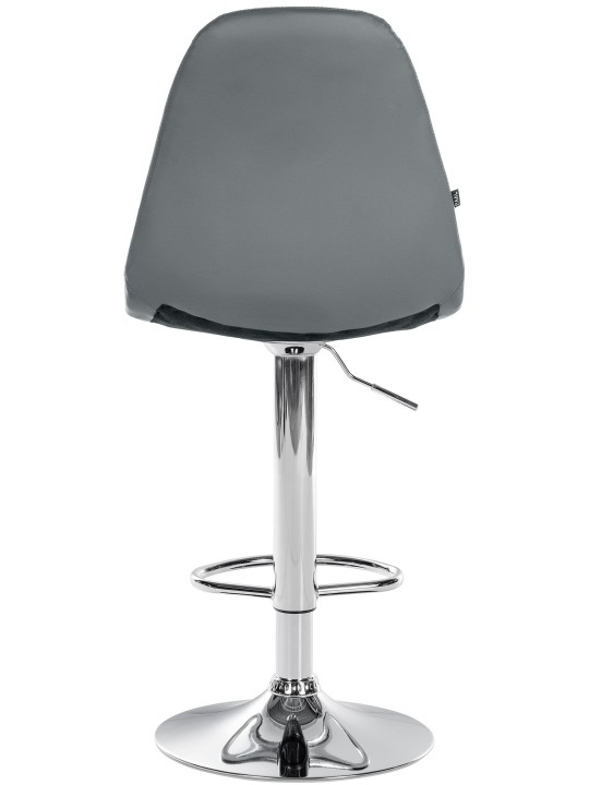 Tabouret de bar Elmore simili cuir C, gris