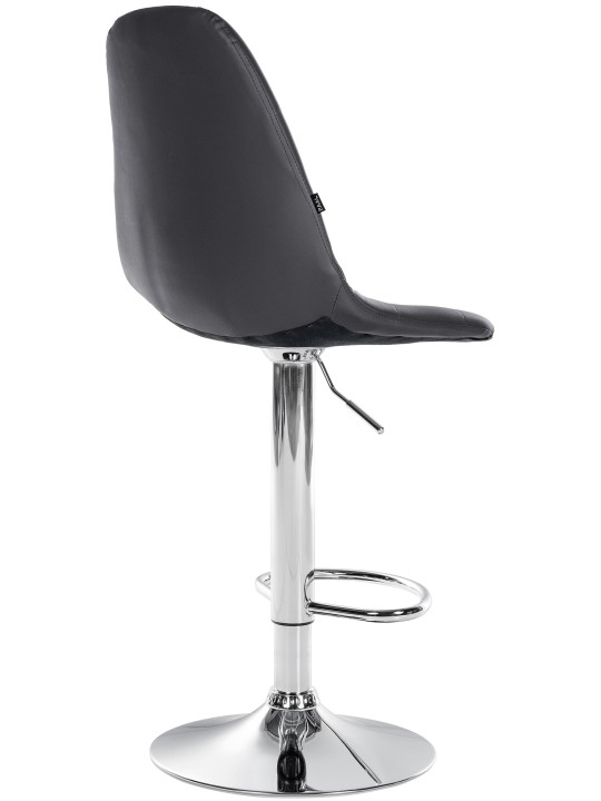 Tabouret de bar Elmore simili cuir C, noir