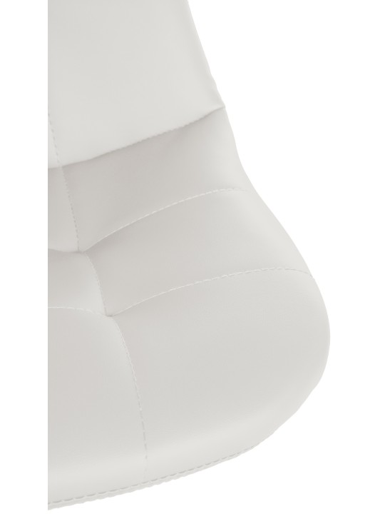 Tabouret de bar Elmore simili cuir C, blanc