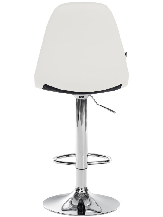Tabouret de bar Elmore simili cuir C, blanc