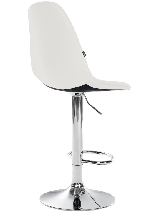 Tabouret de bar Elmore simili cuir C, blanc