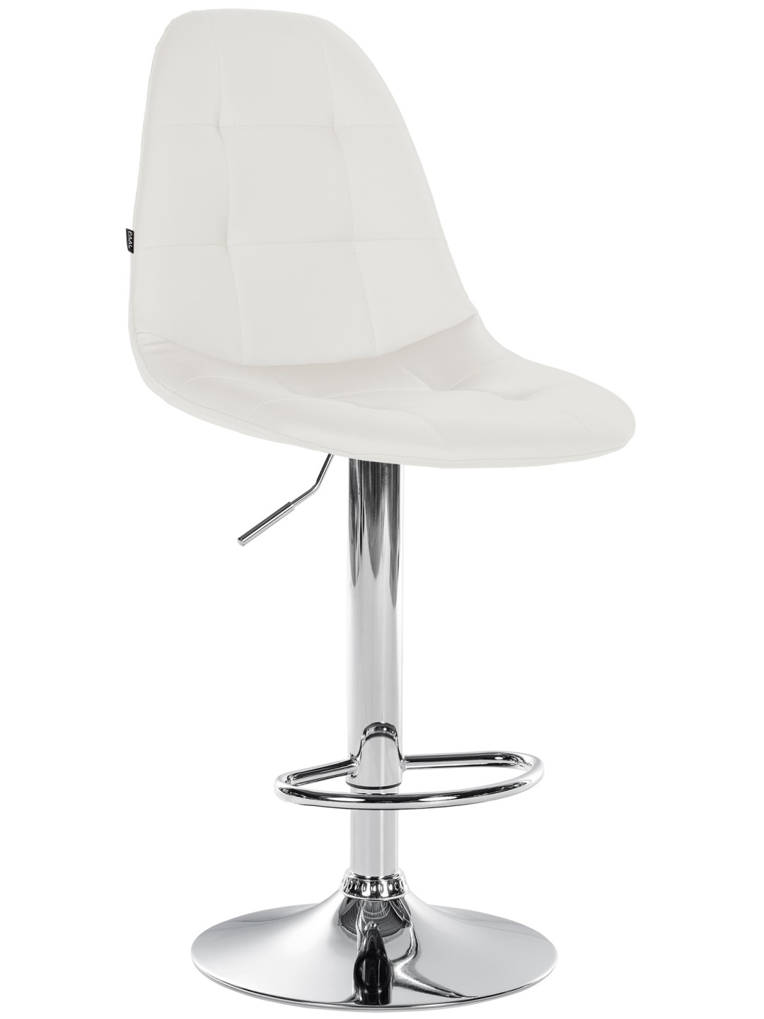 Tabouret de bar Elmore simili cuir C, blanc