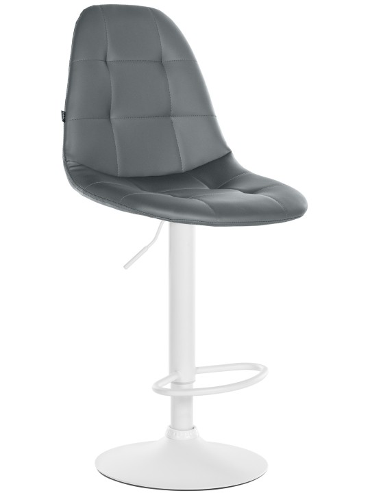 Tabouret de bar Elmore simili cuir W, gris Tabouret de bar Elmore simili cuir W, gris