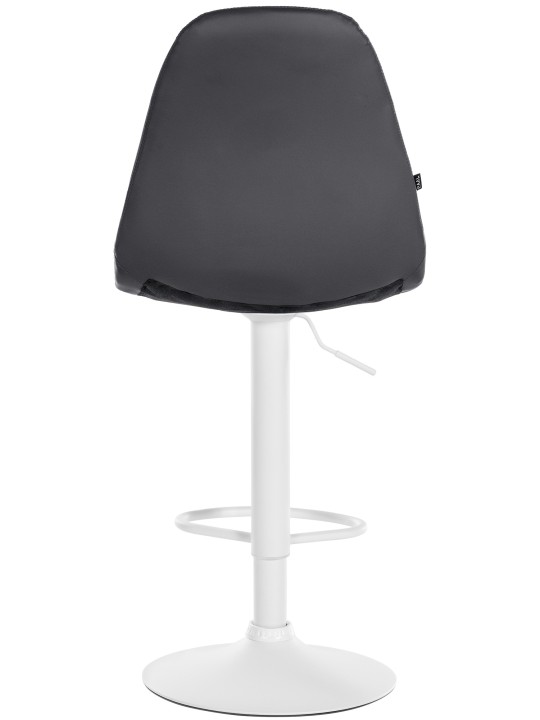 Tabouret de bar Elmore simili cuir W, noir