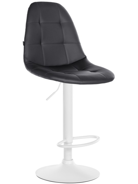Tabouret de bar Elmore simili cuir W, noir