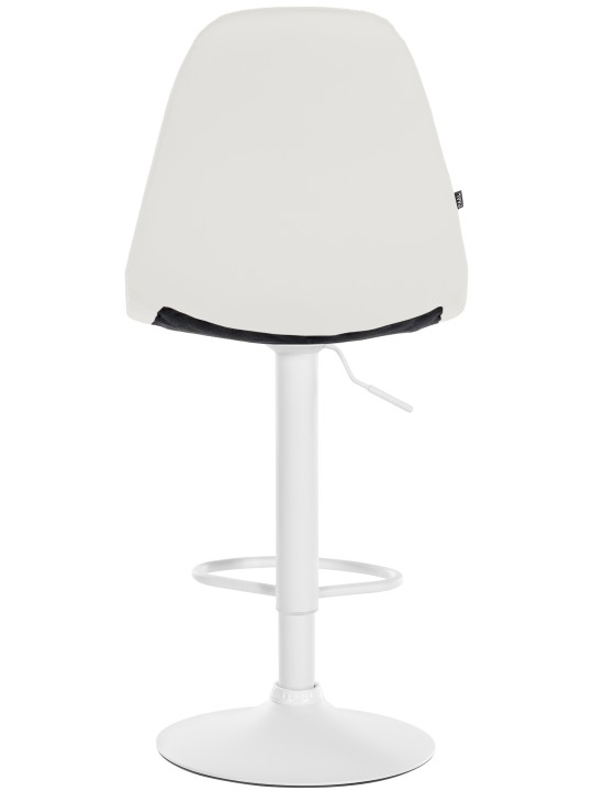 Tabouret de bar Elmore simili cuir W, blanc