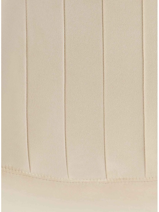 Lot de 4 chaises de salle à manger Baxter velours, crème