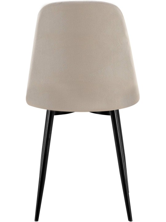 Lot de 4 chaises de salle à manger Baxter velours, gris